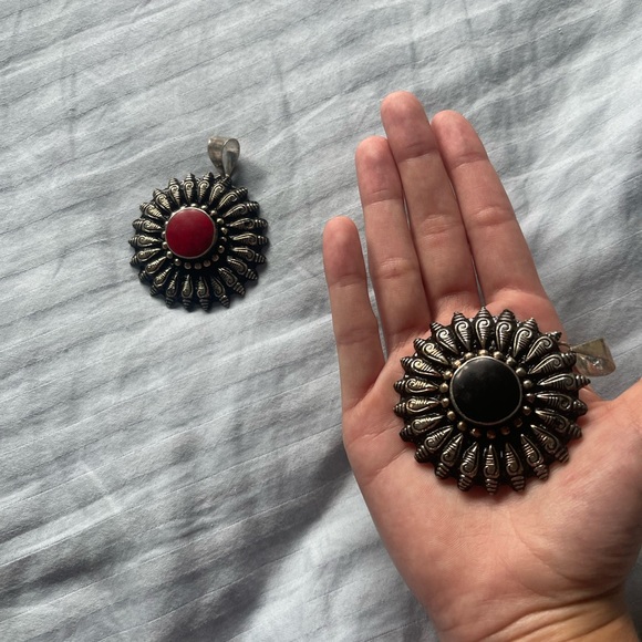 Red and Black Necklace Pendants - Picture 4 of 4